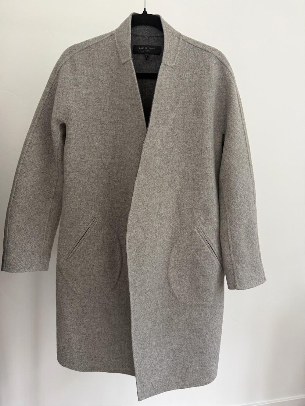 Rag & Bone Singer Reversible Wool Blend Coat Gray Size 0
